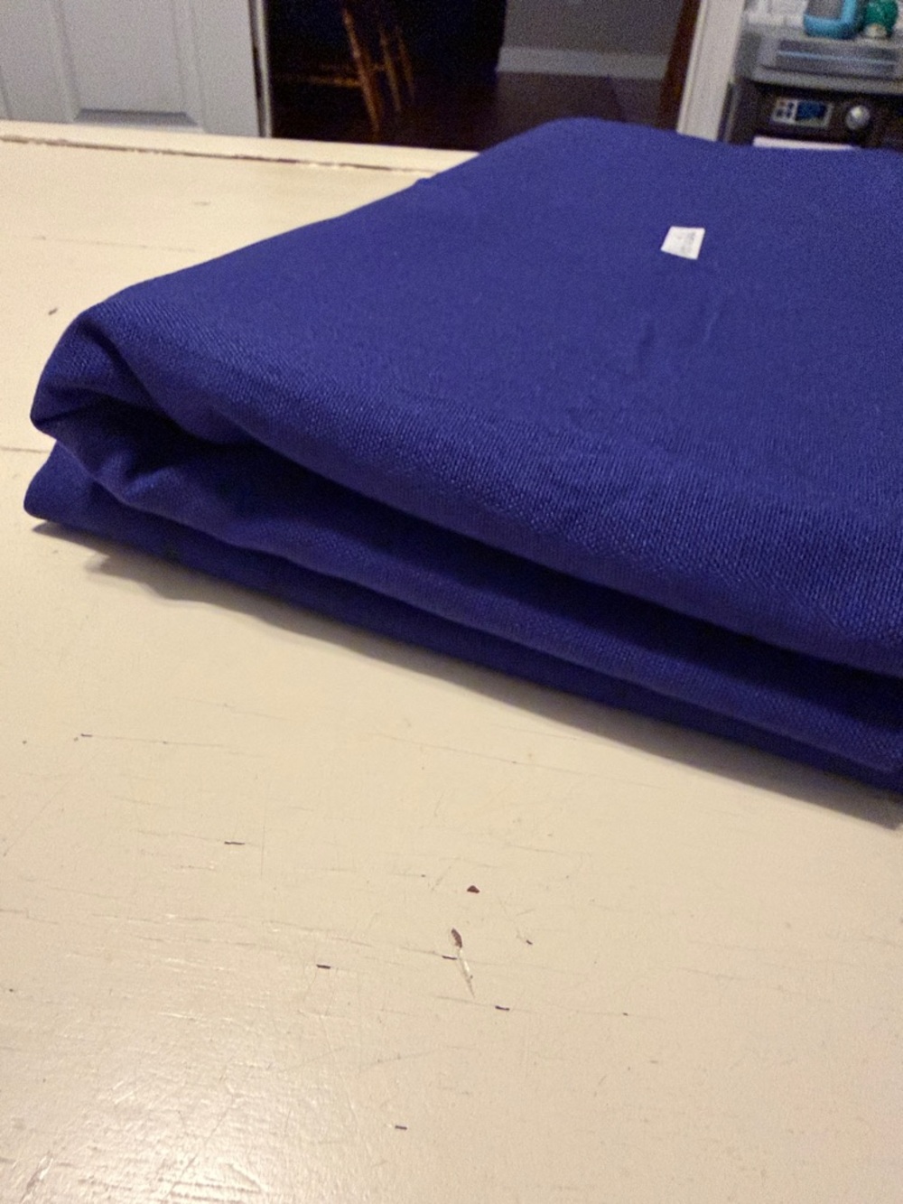 Blue fabric yardage